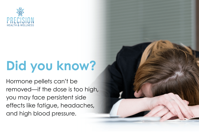 Did you know graphic explaining that hormone pellets cannot be removed once inserted, which may cause persistent side effects
